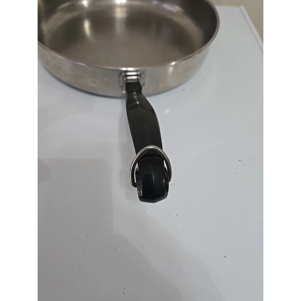 VTG Farberware 10 In Skillet Frying Pan w/ Lid Aluminum Clad Stainless USA Retro